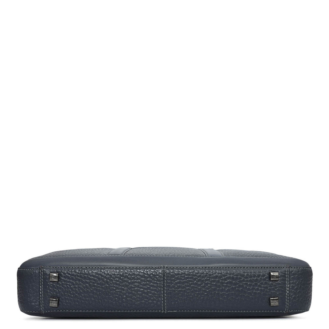 Bub Leather Laptop Bag - Navy