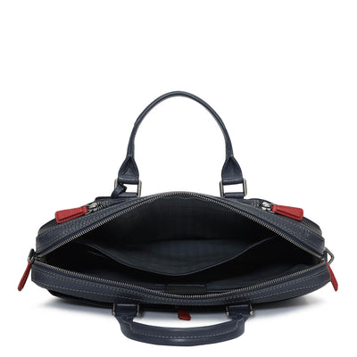 Bub Leather Laptop Bag - Navy