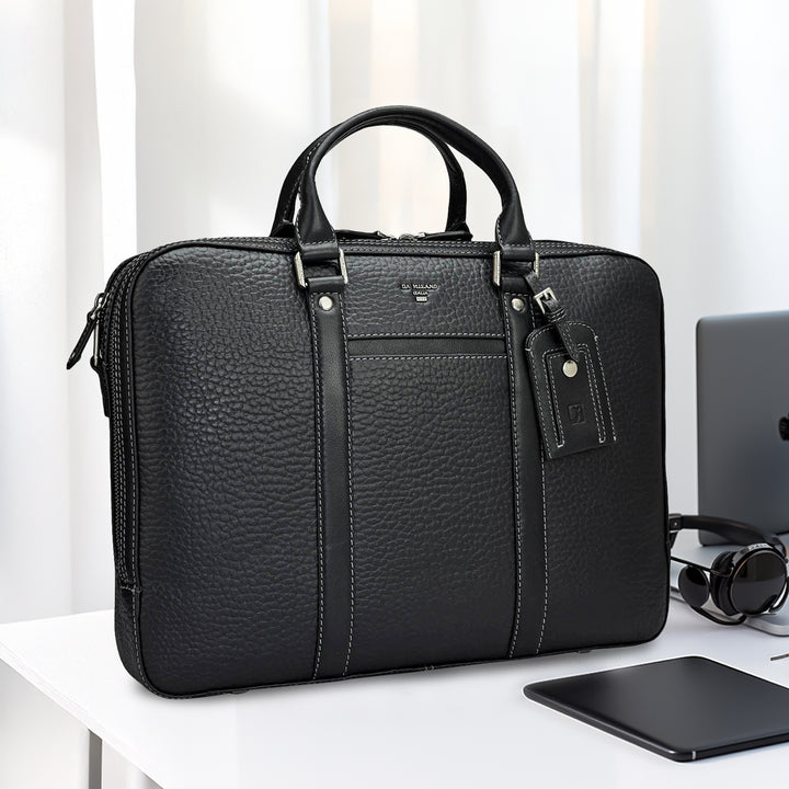 Bub Leather Laptop Bag - Black