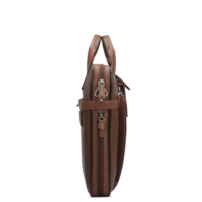 Wax Leather Laptop Bag - Espresso