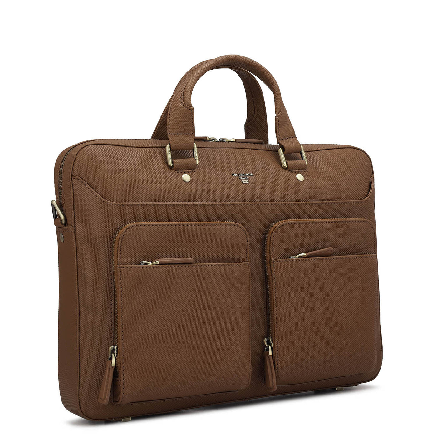 Fish Leather Laptop Bag - Cognac