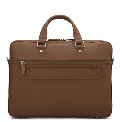 Fish Leather Laptop Bag - Cognac
