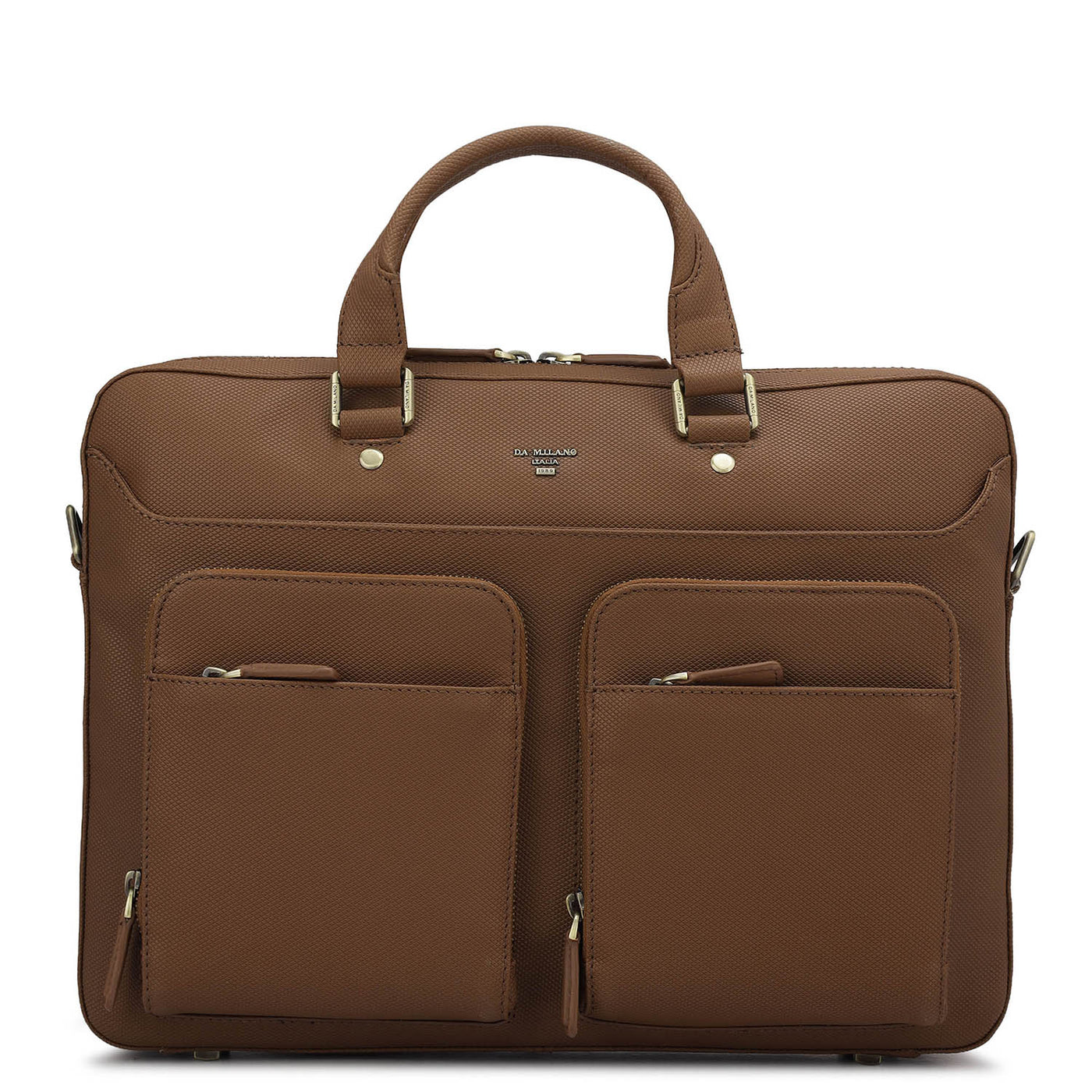 Fish Leather Laptop Bag - Cognac