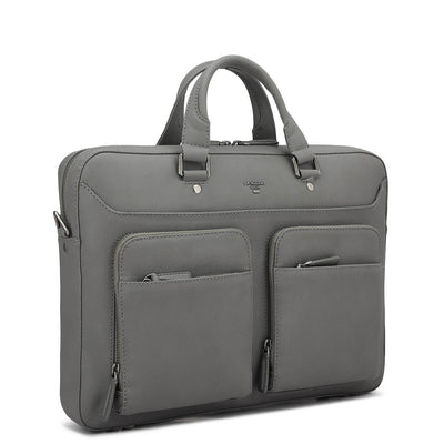 Fish Leather Laptop Bag - Grey