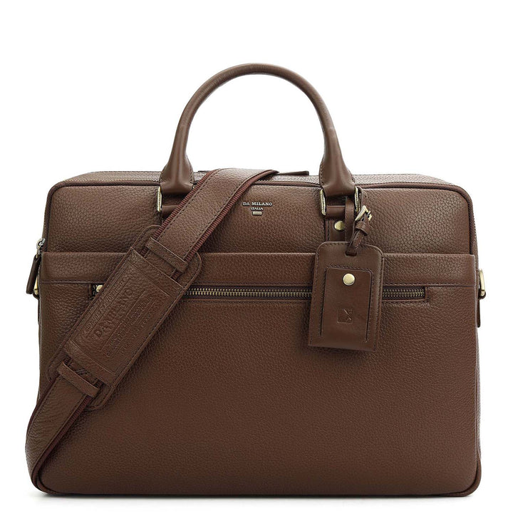 Wax Leather Laptop Bag - Mocha