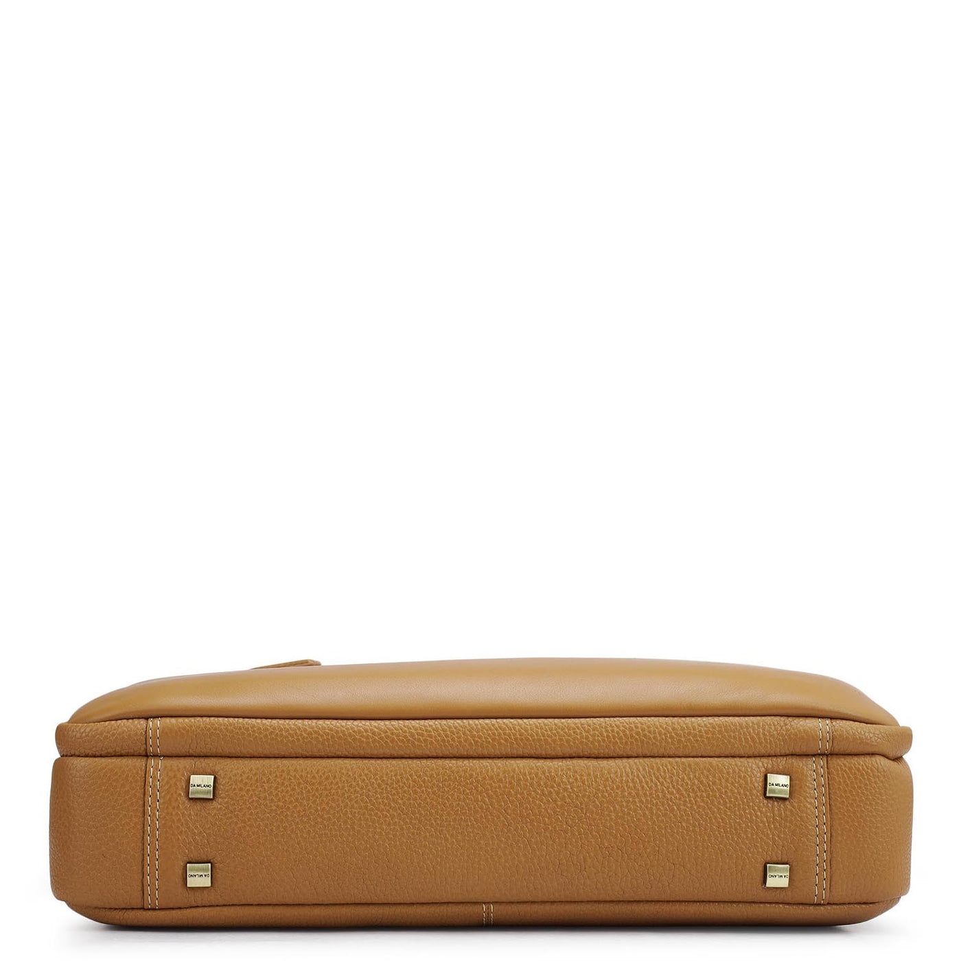 Wax Leather Laptop Bag - Caramel