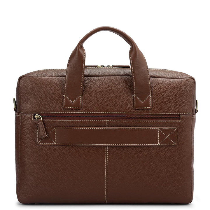 Wax Leather Laptop Bag - Espresso