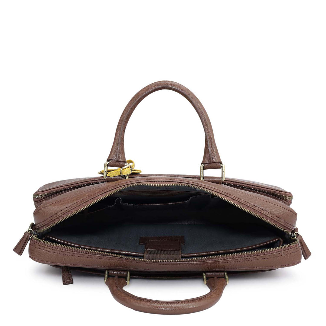 Franzy Leather Laptop Bag - Date