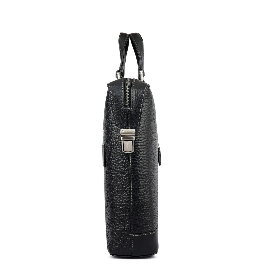 Bub Leather Laptop Bag - Black