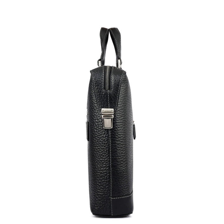 Bub Leather Laptop Bag - Black