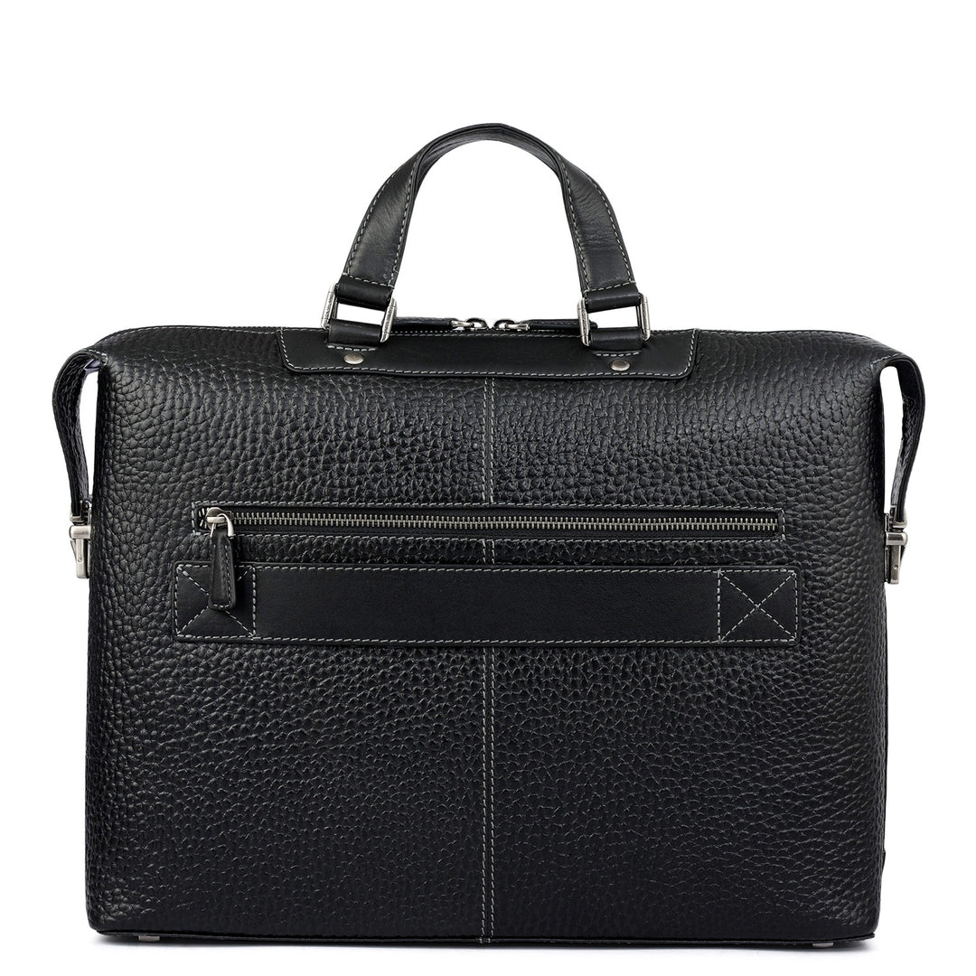 Bub Leather Laptop Bag - Black