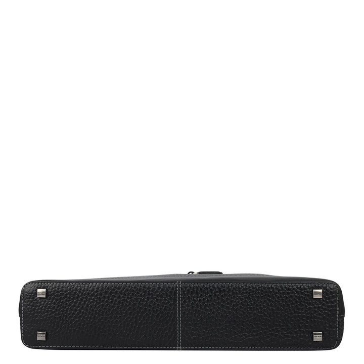 Bub Leather Laptop Bag - Black