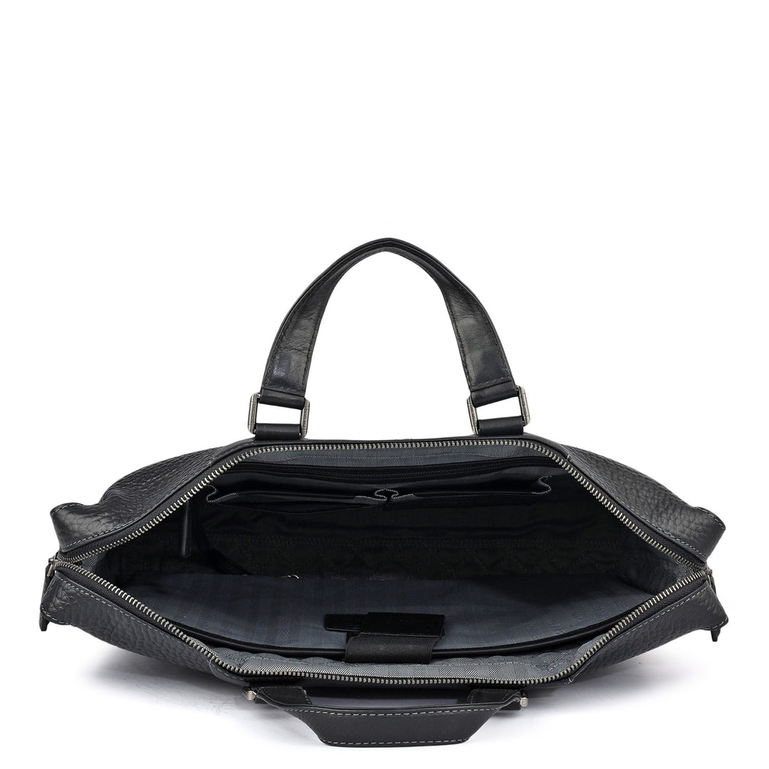 Bub Leather Laptop Bag - Black