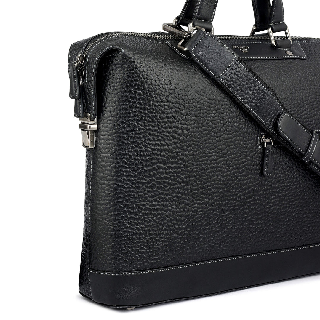 Bub Leather Laptop Bag - Black