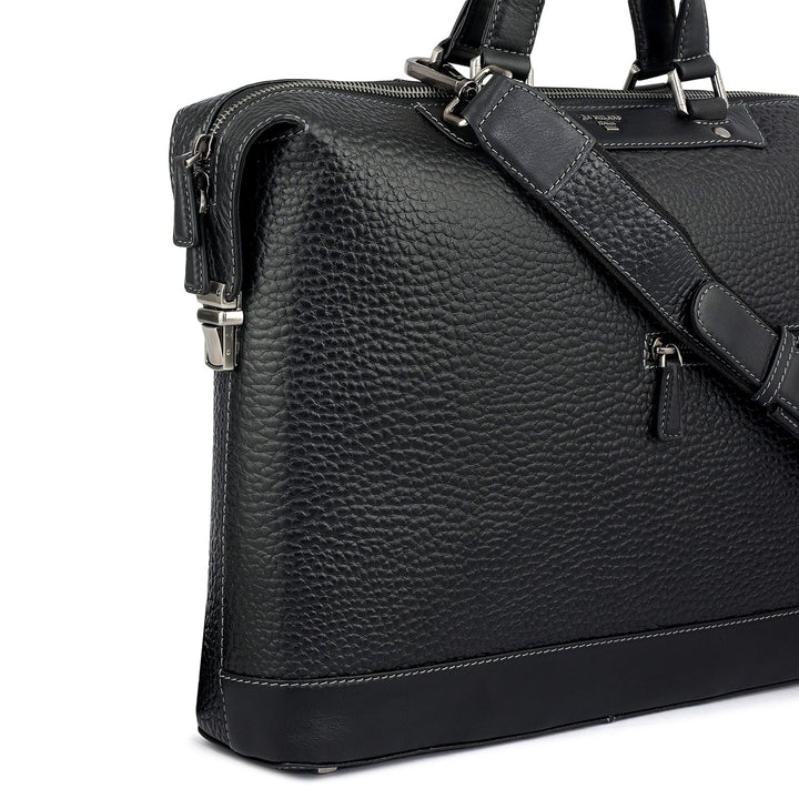 Bub Leather Laptop Bag - Black