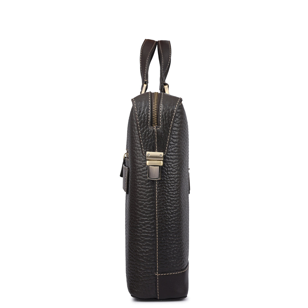 Bub Leather Laptop Bag - Brown