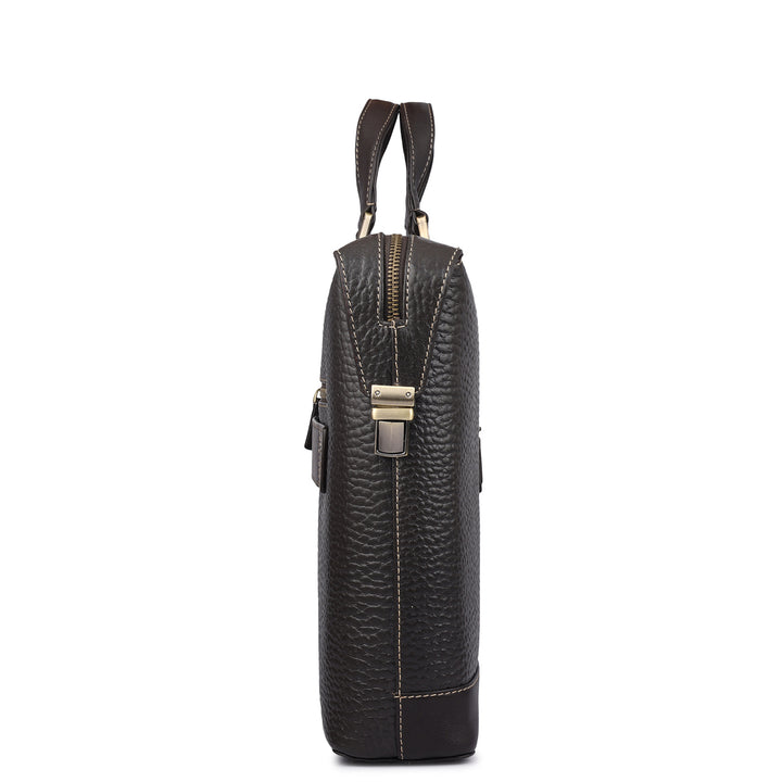 Bub Leather Laptop Bag - Brown