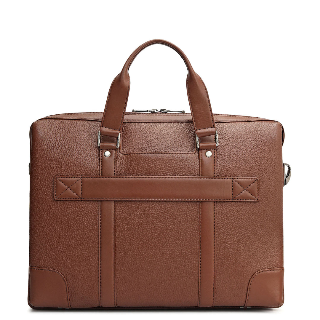 Wax Leather Laptop Bag - Espresso