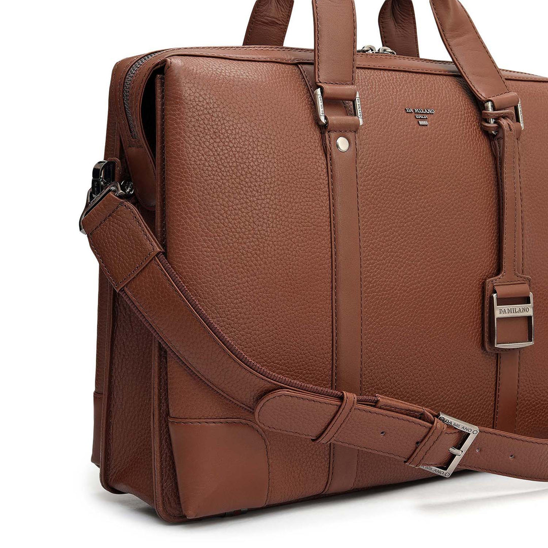 Wax Leather Laptop Bag - Espresso