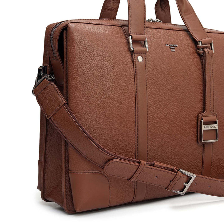 Wax Leather Laptop Bag - Espresso