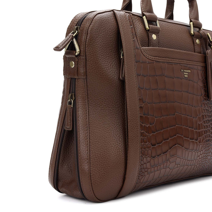 Classic Laptop Bag (M) - Walnut