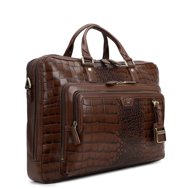 Classic Laptop Bag (M) - Walnut