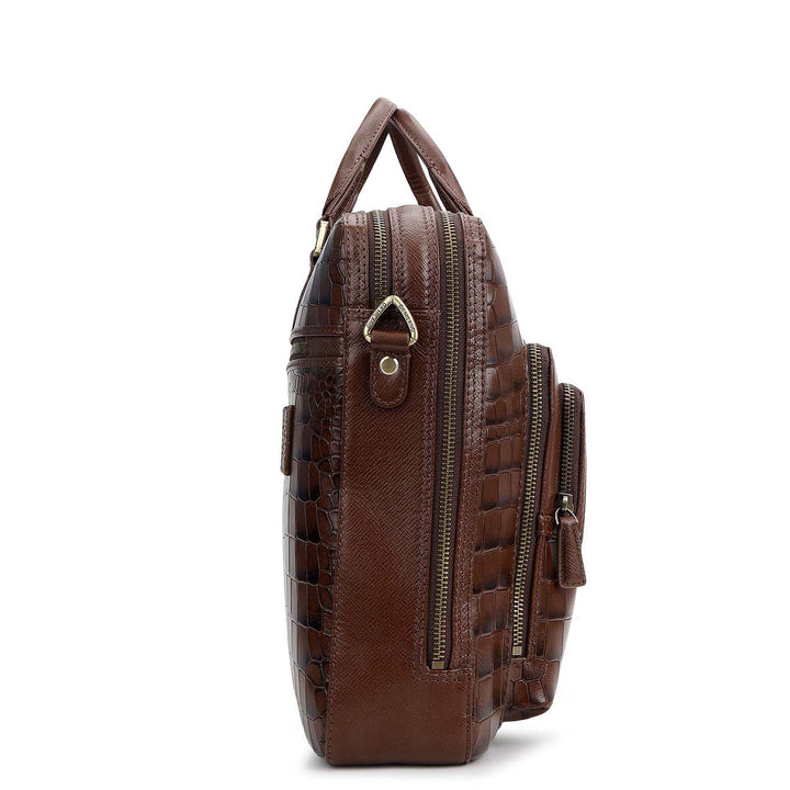 Classic Laptop Bag (M) - Walnut