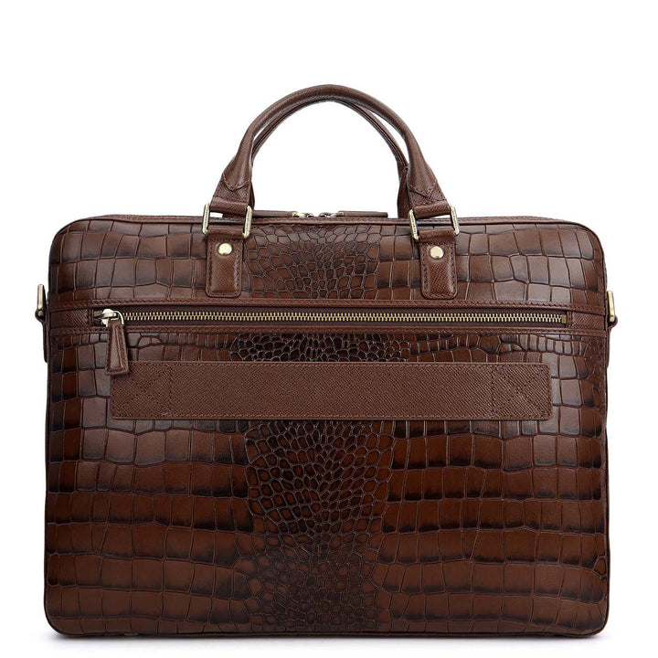 Classic Laptop Bag (M) - Walnut
