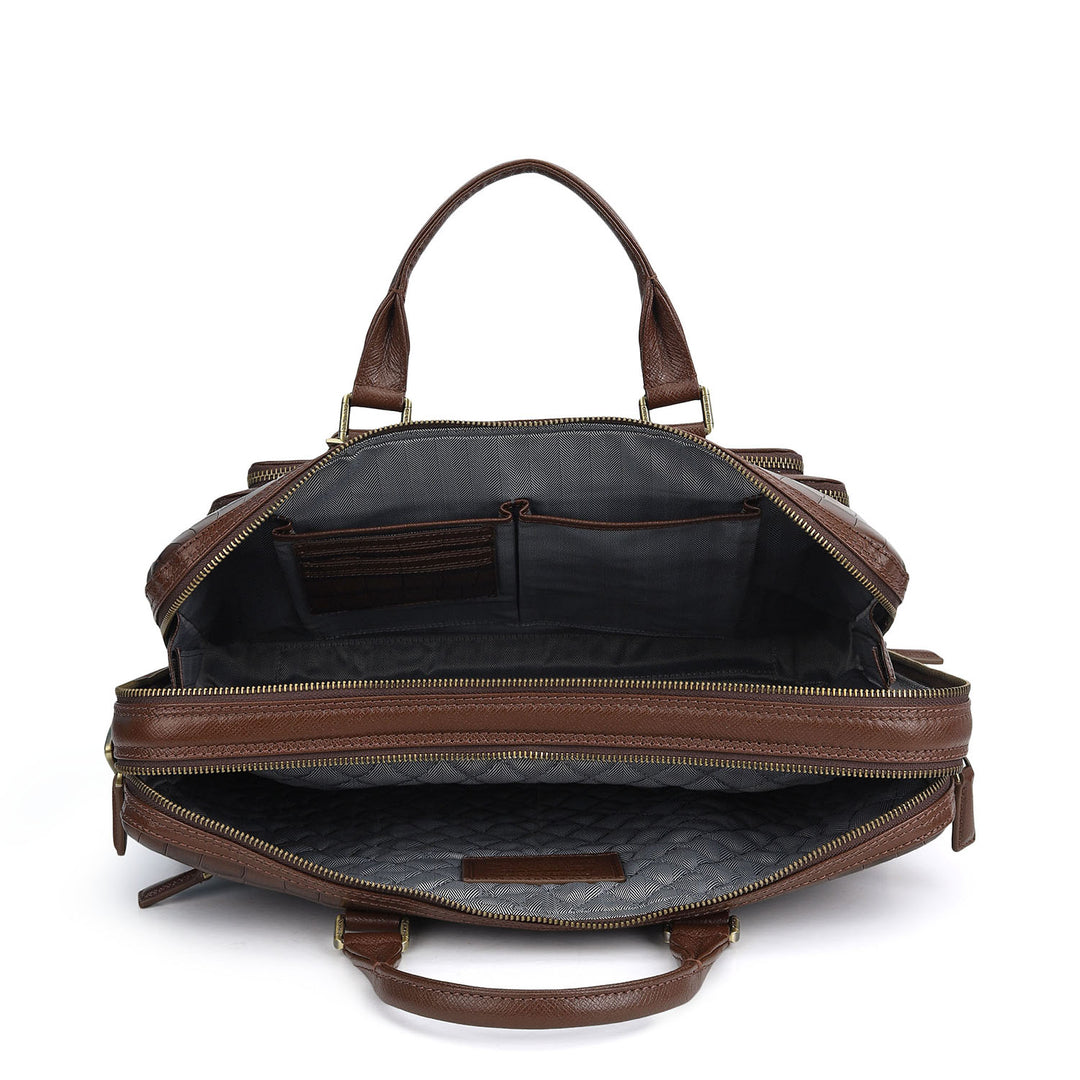 Classic Laptop Bag (M) - Walnut