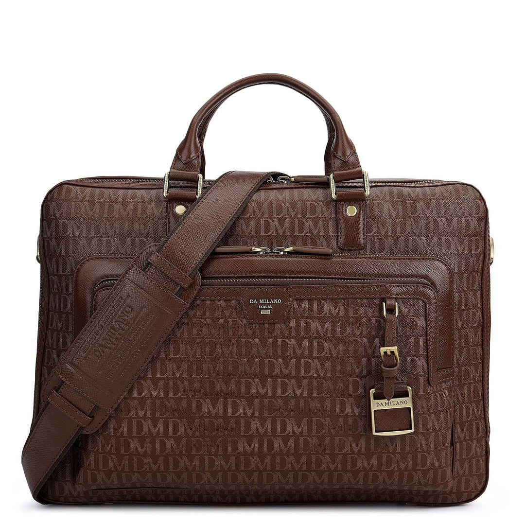 Monogram Laptop Bag (M) - Walnut