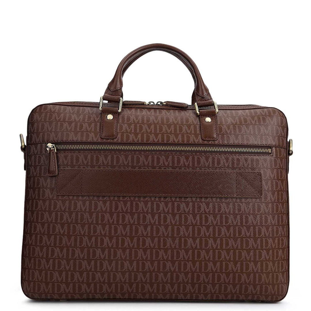 Monogram Laptop Bag (M) - Walnut