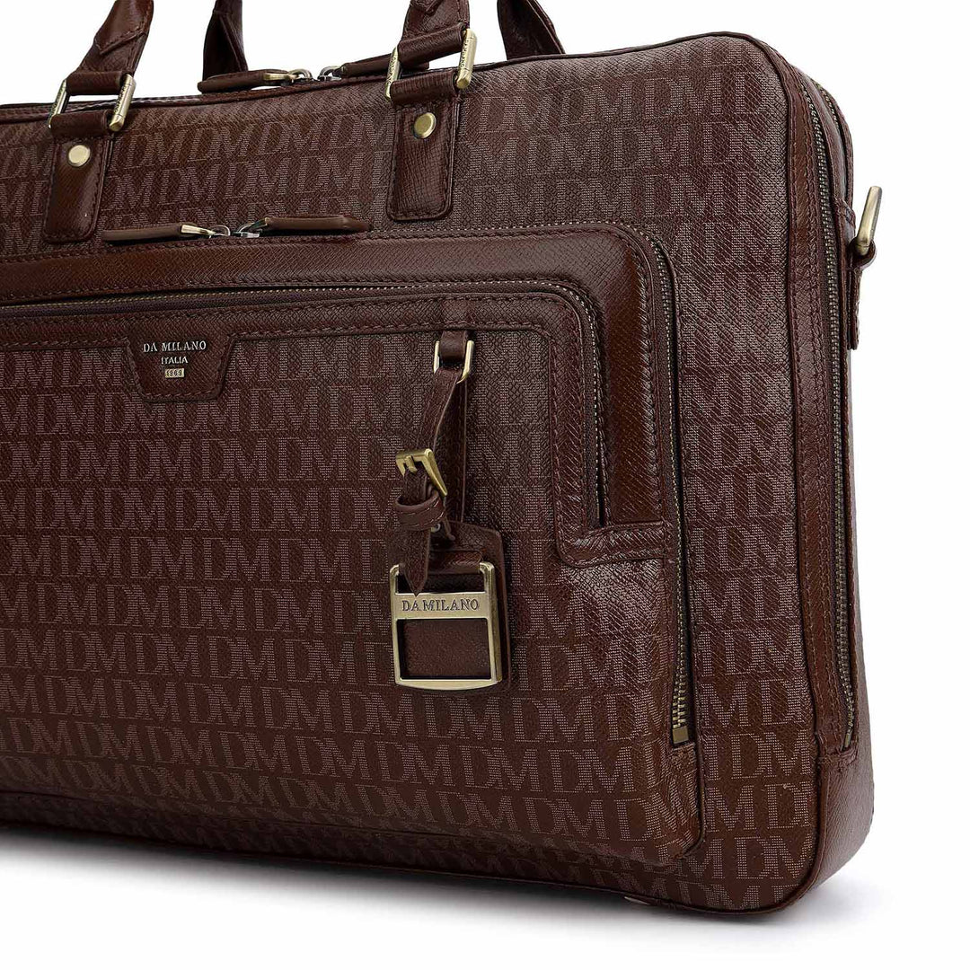 Monogram Laptop Bag (M) - Walnut