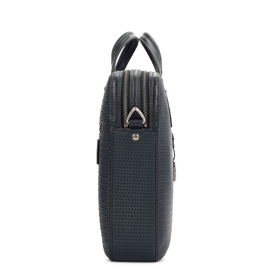 Mat - Emboss Laptop Bag (M) - Navy