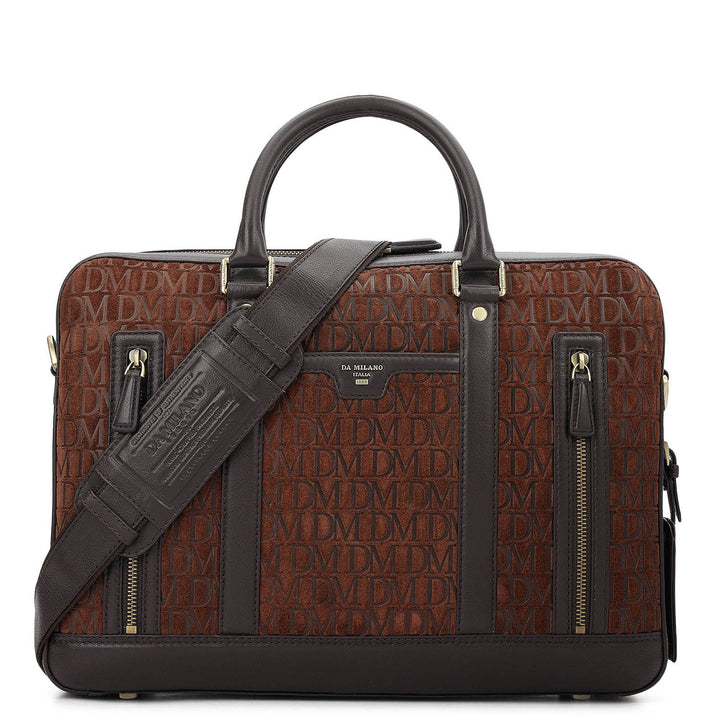 Monogram Laptop Bag - Brown