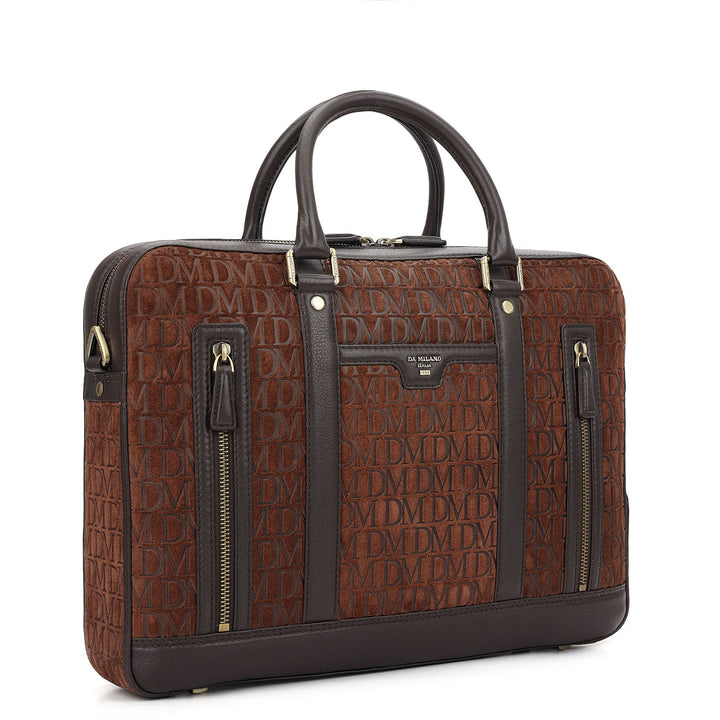 Monogram Laptop Bag - Brown