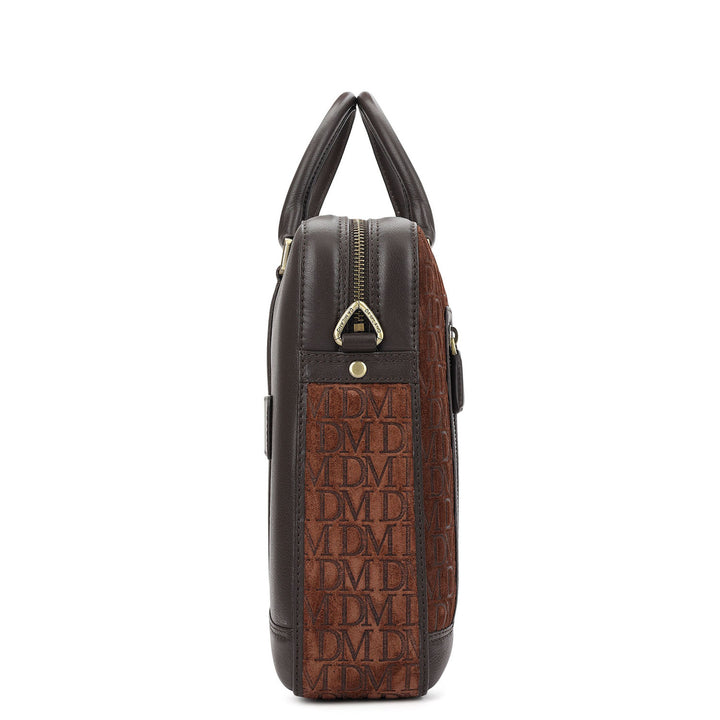 Monogram Laptop Bag - Brown