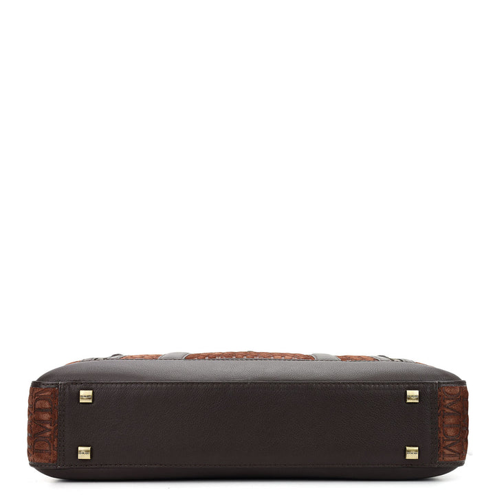 Monogram Laptop Bag - Brown
