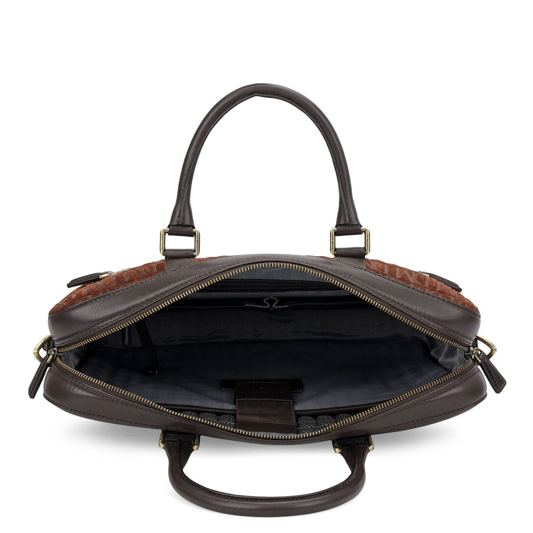 Monogram Laptop Bag - Brown