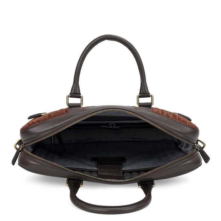 Monogram Laptop Bag - Brown