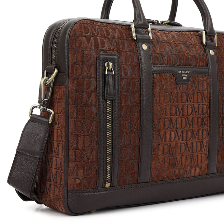 Monogram Laptop Bag - Brown