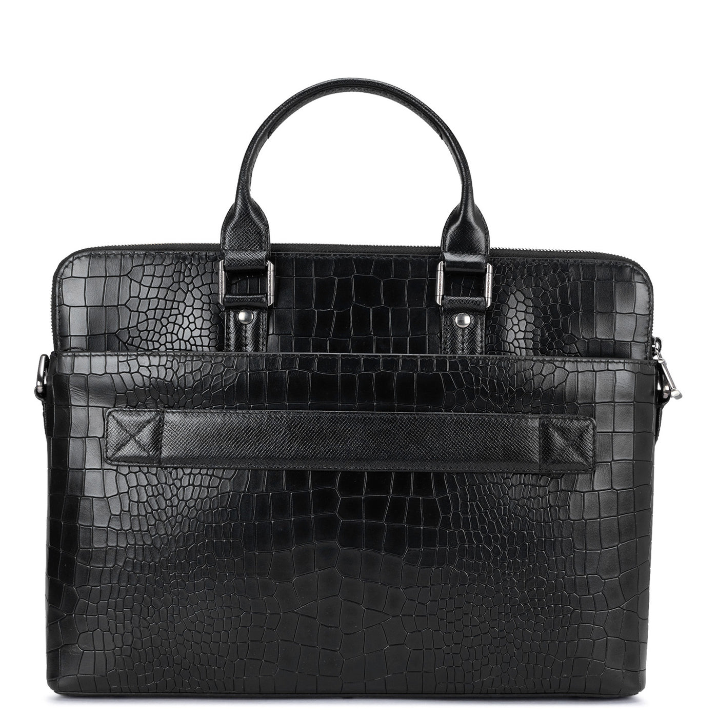 Black Croco Leather Computer Bag - Upto 14"