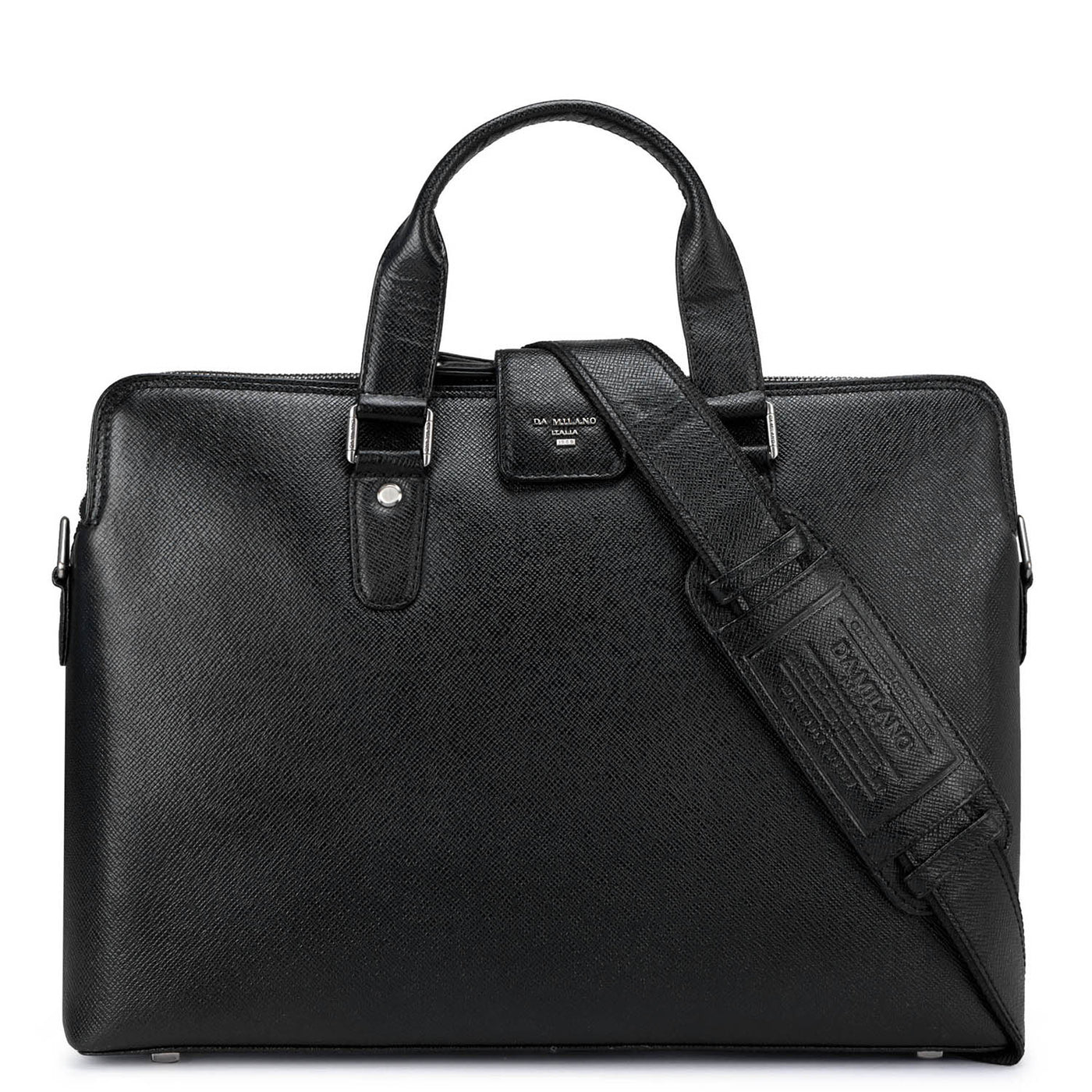 Black Franzy Leather Laptop Bag - Upto 13"