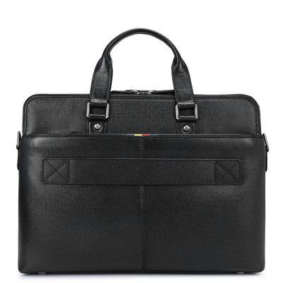 Black Franzy Leather Laptop Bag - Upto 13"