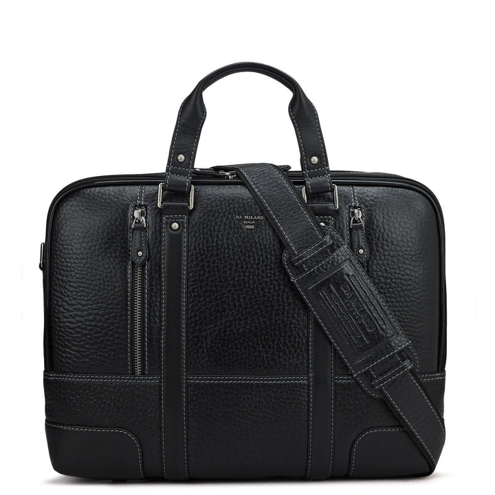 Bub Leather Laptop Bag - Black