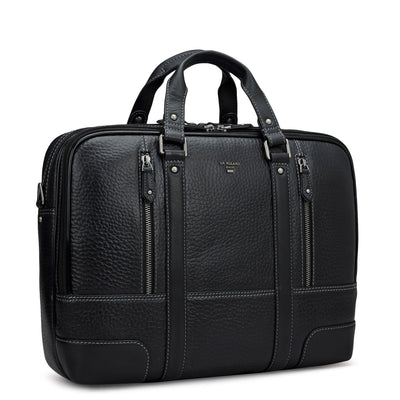 Bub Leather Laptop Bag - Black