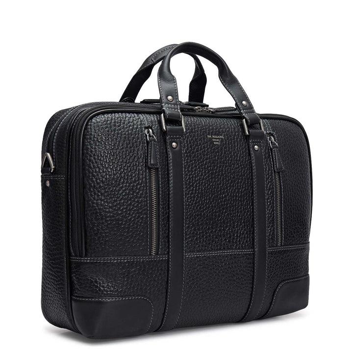 Bub Leather Laptop Bag - Black