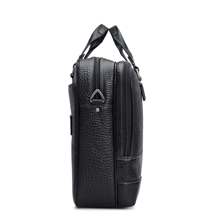 Bub Leather Laptop Bag - Black