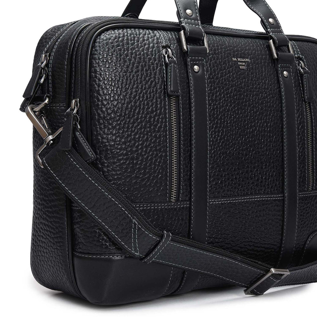 Bub Leather Laptop Bag - Black