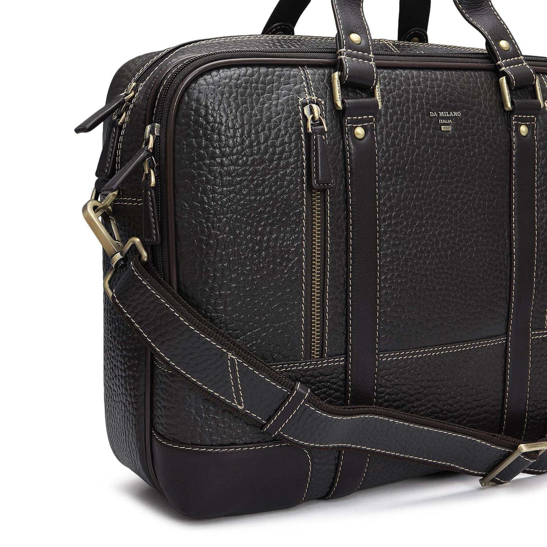 Bub Leather Laptop Bag - Chocolate