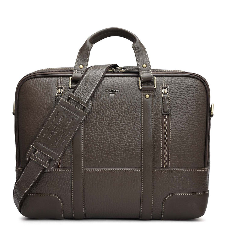 Bub Leather Laptop Bag - Greyish Taupe